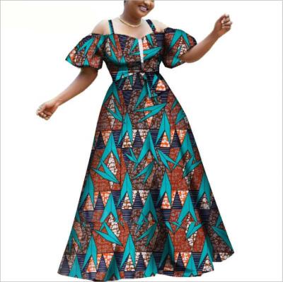 China African Cotton Batik Print Dress - African Women's Halter Top Dress In Hot Sale for sale