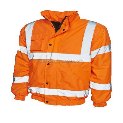 China High Visibility EN 20471 EN 343 Hi Viz Water-repellent Winter Work Jacket for sale