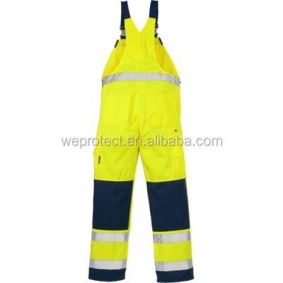 China Full coverage men work bib brace pants/hi strength bib coverall/work safety working pants for sale