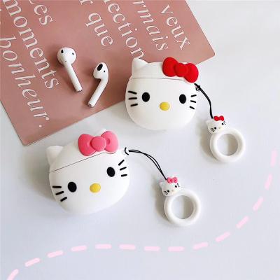 China Cute Viable Hello Kitty kt Cat Case For Airpods 1/2 Pro Apple Earphone Wireless Bluetooth Protective Case Max Case Silicone for sale