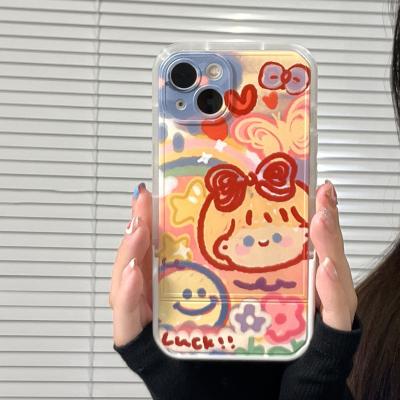 China Shockproof Boy Girl Doodle Case 11 Stand XR Soft 14 Couples For iphone 6 7 8 11 12 13 Pro Max for sale