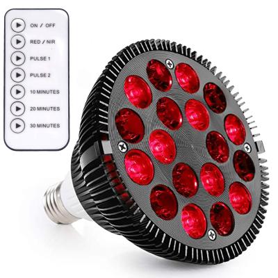 China Skin Tightening Amazon 54w E27 Plug 660nm 850nm Wholesale Red Infrared Portable Red Light Therapy Bulb for sale