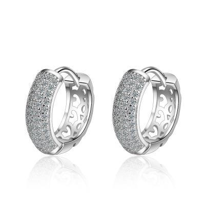 China New Fashion 925 Sterling Silver Dazzling CZ Mosaic Zircon Charm CLASSIC Stud Earrings For Women pendientes oorbellen cute gift candy for sale