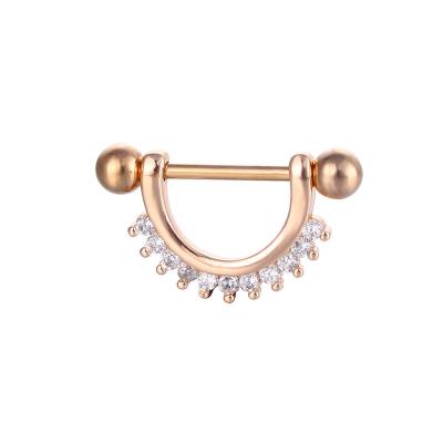 China CLASSIC Women Nipple Rings 14G Stainless Steel Nipple Rings Tongue Rings Nipple Barbell Body Piercing Jewelry for sale