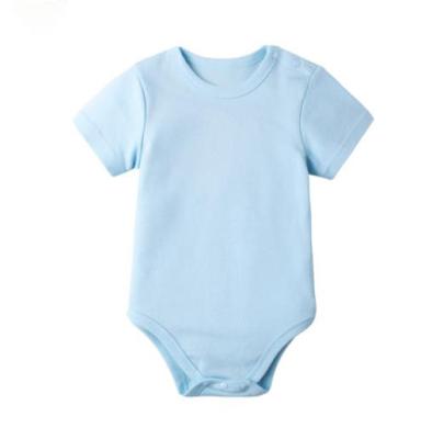 China SHORT SLEEVE factory direct sales plain baby romper cotton baby romper spring for baby clothes for sale