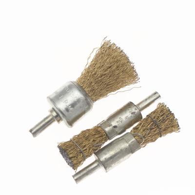 China Rust Brushes Stainless Steel Brass Wire End Polishing Brush for sale