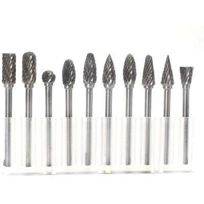 China Sharpness 10 PCS Tungsten Carbide Cutter Rotary Burrs Set for sale