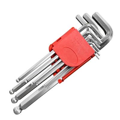 China Repair Manual Tool 9PCS Long Ballpoint Pen Arm Hex Wrench Set Allen Wrench Sets for sale