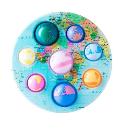 China Playing Hot Selling Popular Amazon UV Color Printing Eight Planets Stress Education Toys For Children for sale