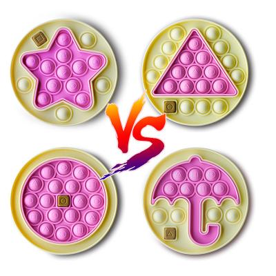 China Decompression Toys Hot Sale Board Game Finger Bubble Silicone Christmas Building Block Decompression Toys for sale