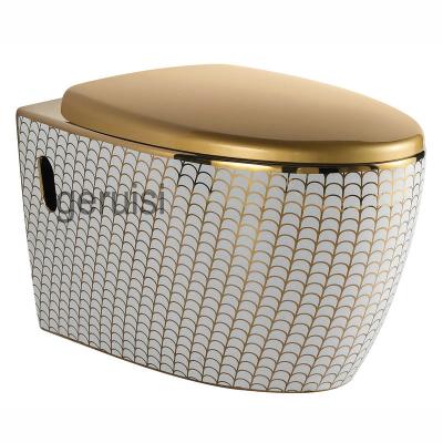 China Modern Hidden Wall Hung Toilet Wholesale Ceramic Smart Tank WC Rimless Bathroom for sale