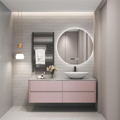 China Modern New Coming Modern Plywood / PVC Bathroom Cabinet Custom for sale