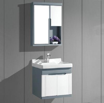 China 60cm Modern Bathroom PVC With Modern Paint Wall Mounted Vanity Cabinet for sale