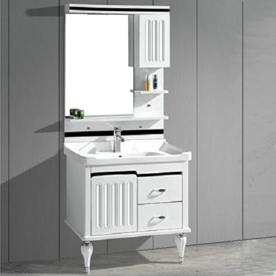 China High Quality Modern Factory Lacquer White Cabinet Designs Bathroom Vanities for sale