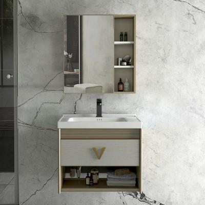 China Modern New Come High Quality Strong Hanging Aluminum Sink Cabinet Waterproof Bathroom for sale