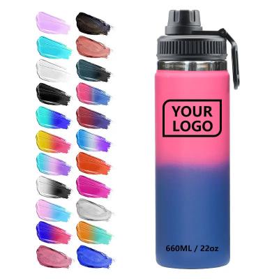 China Sustainable Customized Logo Double Walled Stainless Steel Water Bottle for sale