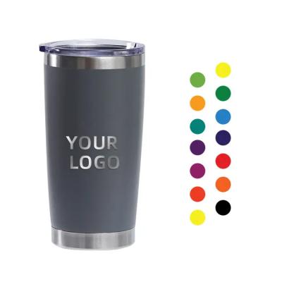 China Sustainable Wholesale 20oz Insulated Double Wall Car Tumbler Travel Mug Stainless Steel Regular Tumbler Vacuum Powder Coated Tumbler for sale