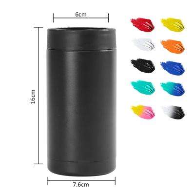 China Sustainable Wholesale 16oz 4 In 1 White Blanks 304 Sublimation Slim Skinny Straight Can Cooler Can Cooler for sale