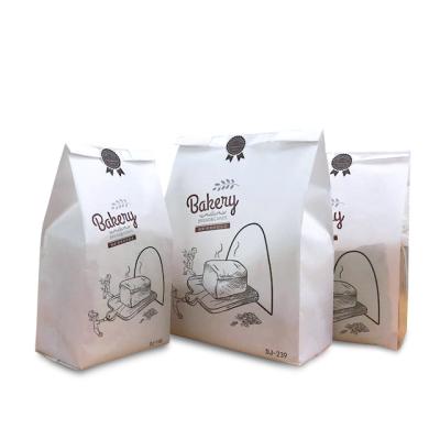 China Recycled Materials Toast Bread Kraft Paper Bag for sale