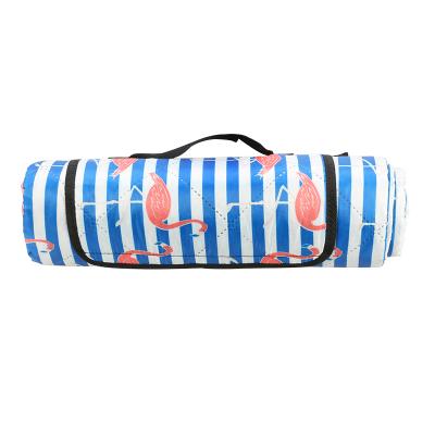 China Comfortable Feeling Oversized Portable Ultrasonic Beach Mat For Promotion With Waterproof Backing for sale