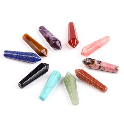 China Wholesale Crystal Stone Hexagonal Column DIY accessory of natural semi-complete earring pendant jewelry from Europe for sale