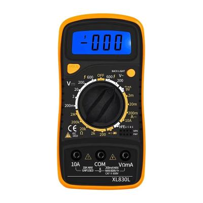 China Cheap Multimetro AC DC Current-Voltage Test XL830L Smart Multimeter Voltage Resistance Tester With Backlight High for sale