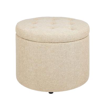 China (Other)High Quality Stool Adjustable Round Shaped Fabric Upholstery Shoe Chair Fit Stool for sale