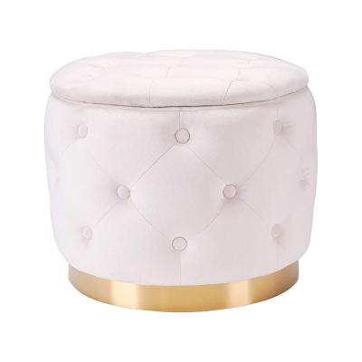 China (Other)Adjustable American Light Luxury Velvet Cloth Around Sofa Stool Living Room Rest Changing Room Changing Dressing Stool for sale