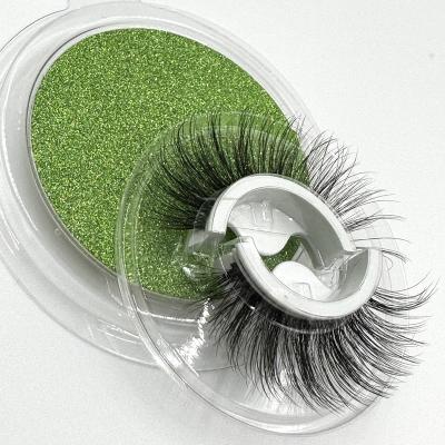 China Natural Soft Wholesale Mink 25mm 3D Fluffy Strip Lashes Dramatic Mink Eyelashes with Custom Box for sale