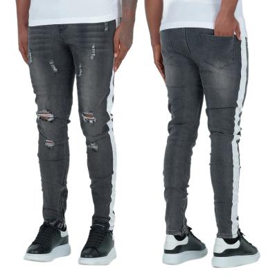 China Wholesale Custom Fit 2021 Custom Dark Gray Low Rise Skinny Jeans Ripped Skinny Pencil Pants Loose QUICK DRY for sale