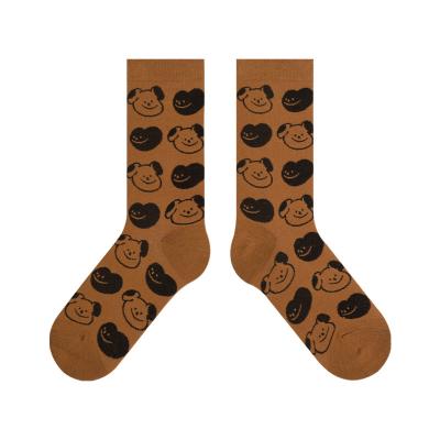 China Wholesale New Japanese Cute Cartoon Cotton Girl Pure Cotton Tube Socks Women Socks Lovers for sale