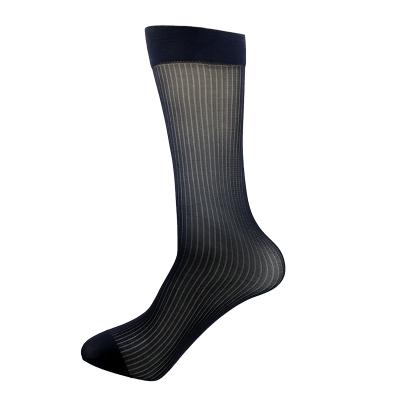 China Wholesale QUICK DRY men's black stockings thin formal long tube gentleman business breathable Japanese nylon socks for sale