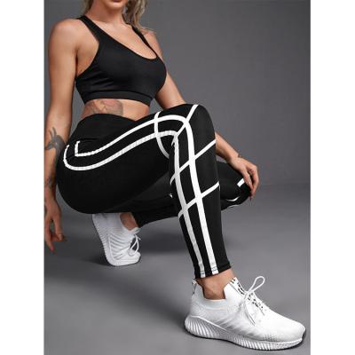 China Activewear Yoga Waist Trainer Leggings High Waisted Breathable Tights Exercise Fitness Digital Printing Yoga Jogging Pants for sale