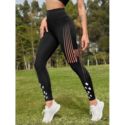 China 2021 New Arrival Breathable Butt Lift Gaiters Print Yoga Pants Women Tummy Control Common Wear for sale