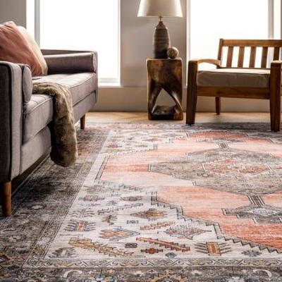 China Vintage Carpet Rugs Floor Washable Popular Persian Turkish Foldable Living Room Machine Washable Area Rug for sale