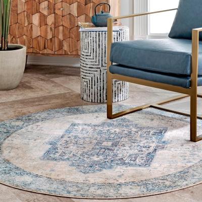 China Nordic Washable Living Room Wholesale Indoor Sector Axminster Floor Machine Weave Persian Round Wool Runner Blanket Wilton for sale