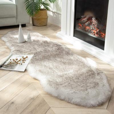 China Washable Super Soft Rabbit Fur Carpets Fur Blankets And Carpets Plush Fur Blanket For Sofa Living Room for sale