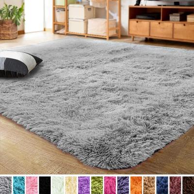 China Ultra Soft Indoor Modern Shaggy Area Rugs Living Room Washable Non-Slip Tie-Dye Fluffy Shaggy Rug Blanket for sale