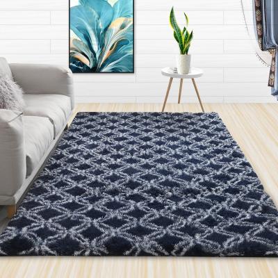 China Moroccan Trellis Fluffy Bedroom Washable Non Slip Washable Floor Mat Blankets Living Room Area Rugs for sale