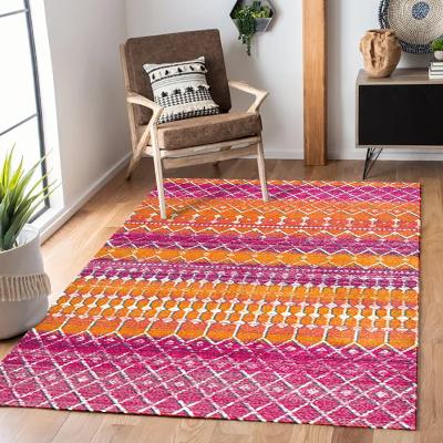 China Washable Moroccan Style Bedroom Rugs And Blankets Vintage Living Room Bohemian Carpet for sale