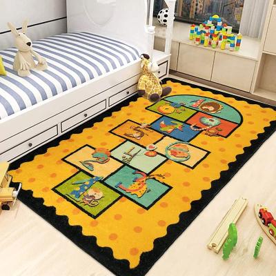 China Washable Kids Blanket Fun And Educational Washable Area Rug Soft Slip Anti Backing Kids Play Blankets for sale