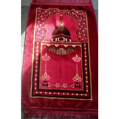 China Eco-friendly.anti-slip.water-proof Muslim Mosque Carpet Rug Bedroom Soft Embossed Foldable Custom Prayer Rug for sale