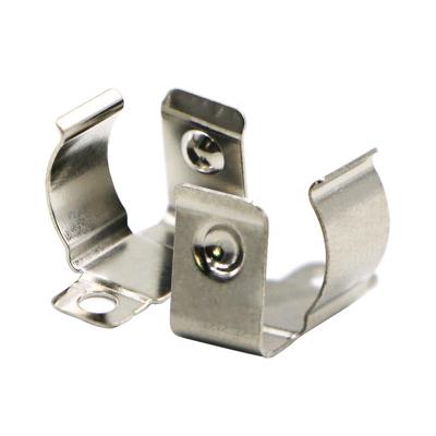 China Excellent One Side Stainless Steel AAA Contact Stamping Metal Nickel Plate Spring Steel Battery Holder for sale