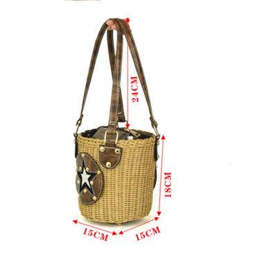 China Fashion Top Selling Portable Diagonal Rattan Woven Leisure Women's Amazon Rattan Woven Handbag Bag for sale