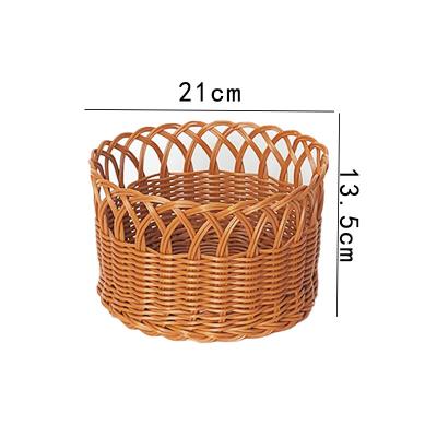 China Viable Amazon Popular Rattan Sundries Storage Basket Snacks Fruits and Vegetables Handwoven Storage Box with Lid for sale