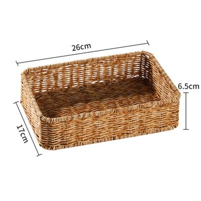 China Hot Viable Dirty Plastic Washable Household Storage Household Sundries Special Sale Rattan Basket BPA Free for sale