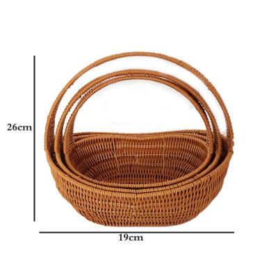 China Sustainable Amazon Sells Rattan Like Handmade Woven Outdoor Baskets For Household Fruit And Vegetable Cleaning Tools for sale