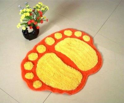 China Microfiber Polyester Waterproof Shaggy Hand Hung Foot Mat for sale