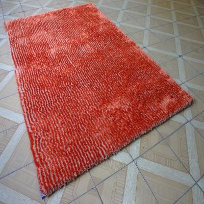 China High Skid Resistance Orange Polyester Stylish Bedroom Long Pile Shaggy Carpet for sale