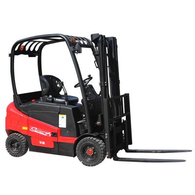 China Full Electric Truck Machine Manufacturer Double Forks Pallet 1 Ton Forklift for sale